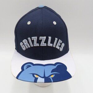 Adidas Hat Youth Memphis Grizzlies Snapback Cap Embroidered Spellout Bear Bill